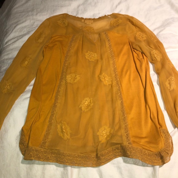 Yellow floral print blouse - Picture 3 of 3